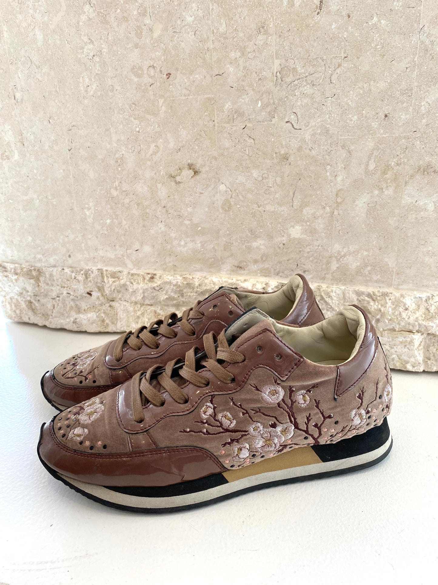 Phillipe Model Embroidered Sneakers - Size 38
