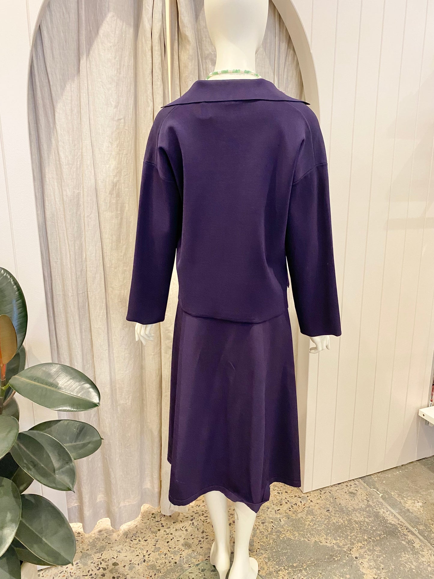 Country Road Crepe Knit Set in Eggplant - Size 6/8