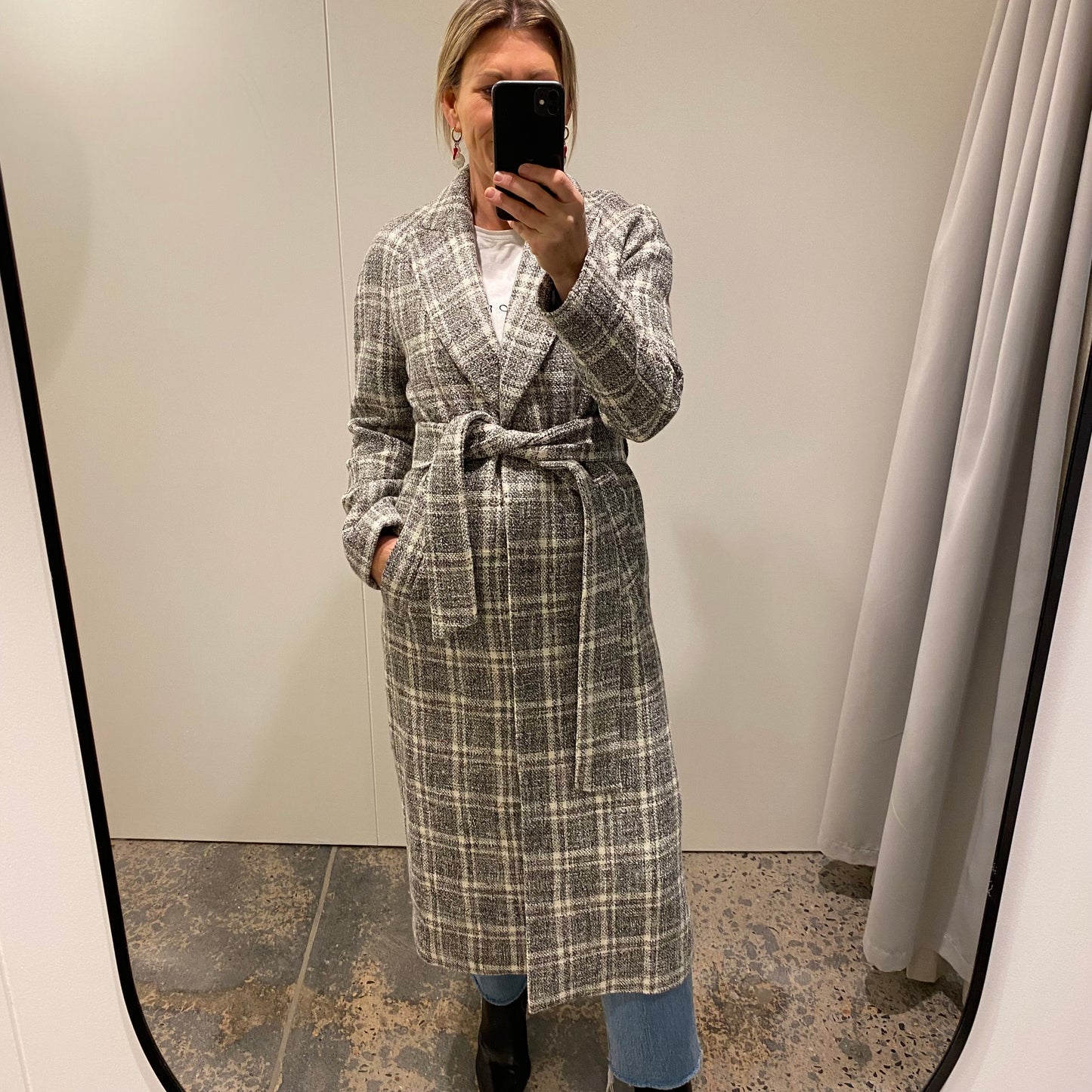 SABA Marcelle Longline Coat - Size 8