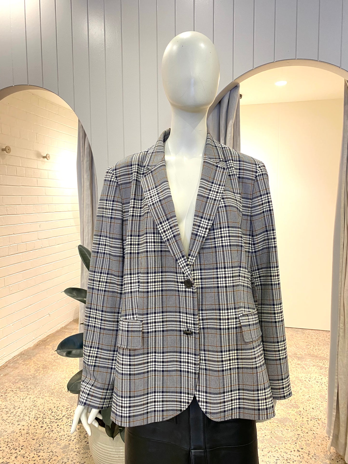 Commonry Check Blazer - Size 18