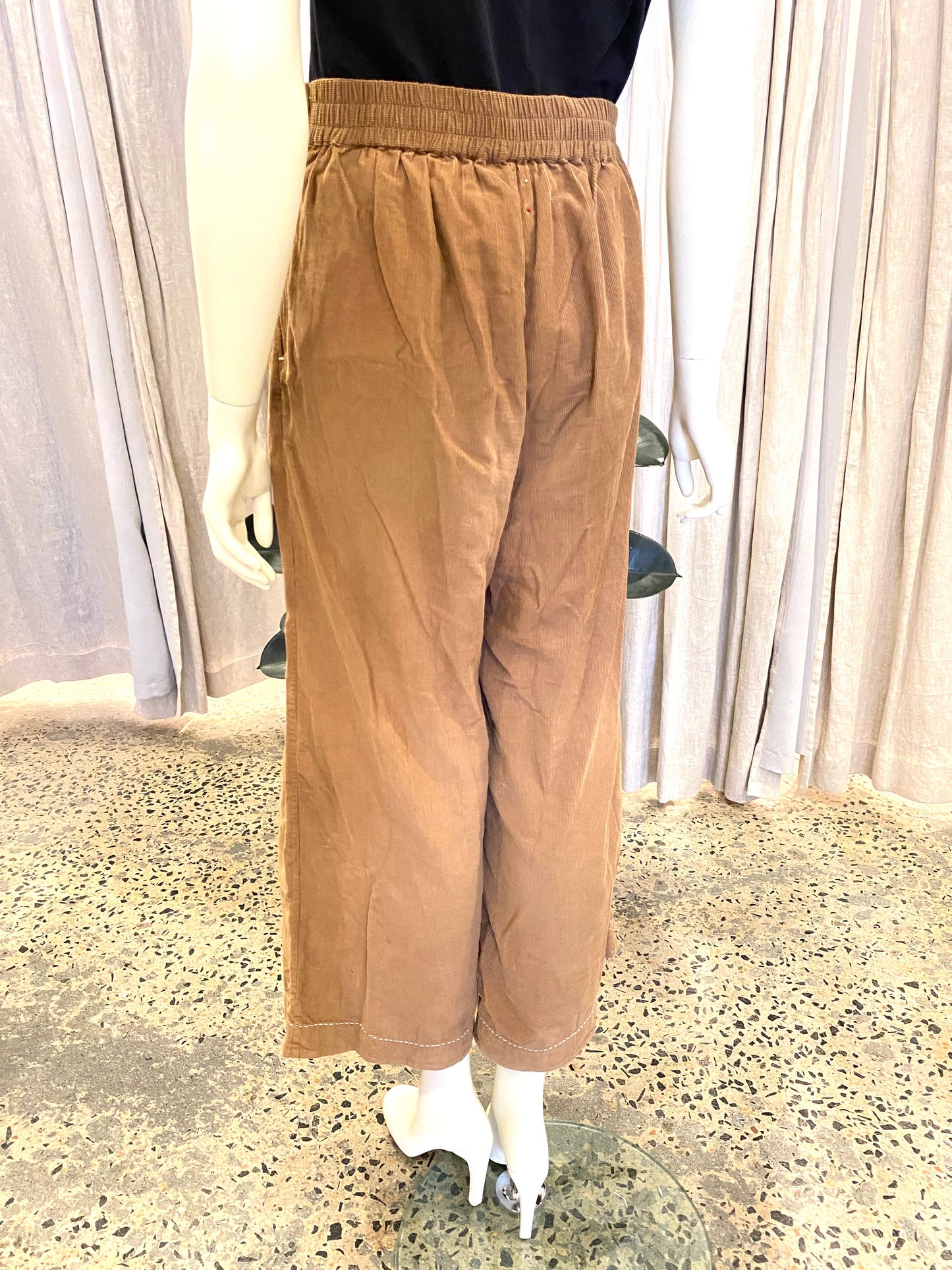 The DVE Brown Cord Wide Leg Pants - Size S