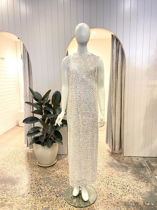 Shona Joy Asteri Sequin Maxi Dress - Size 12