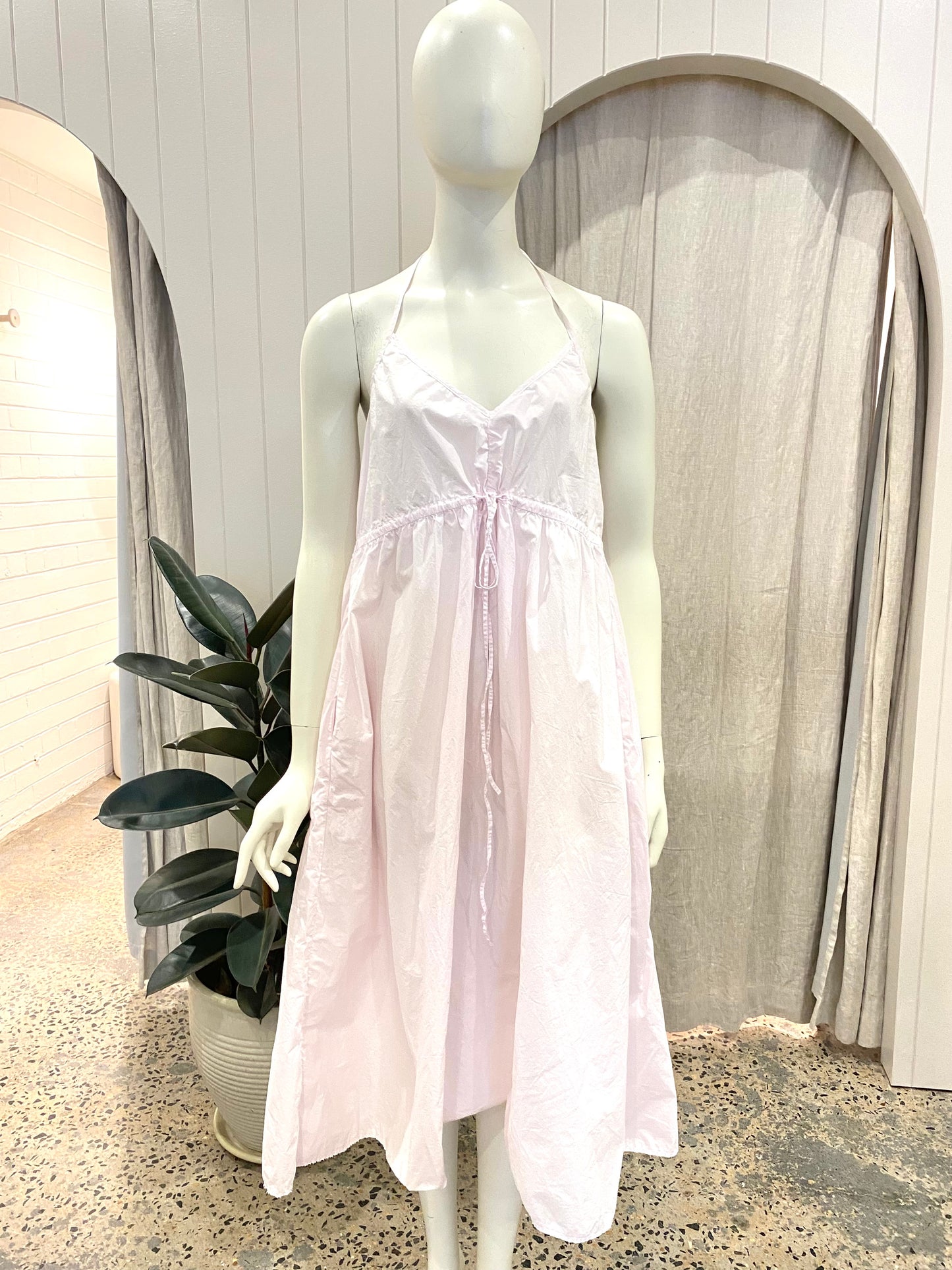 Manuelle Guiball Halter Dress in Pink - Size 12