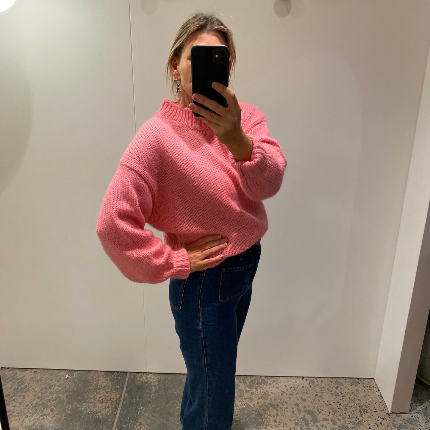 Ena Pelly Pink Louie Wool Blend Knit Jumper - Size 12