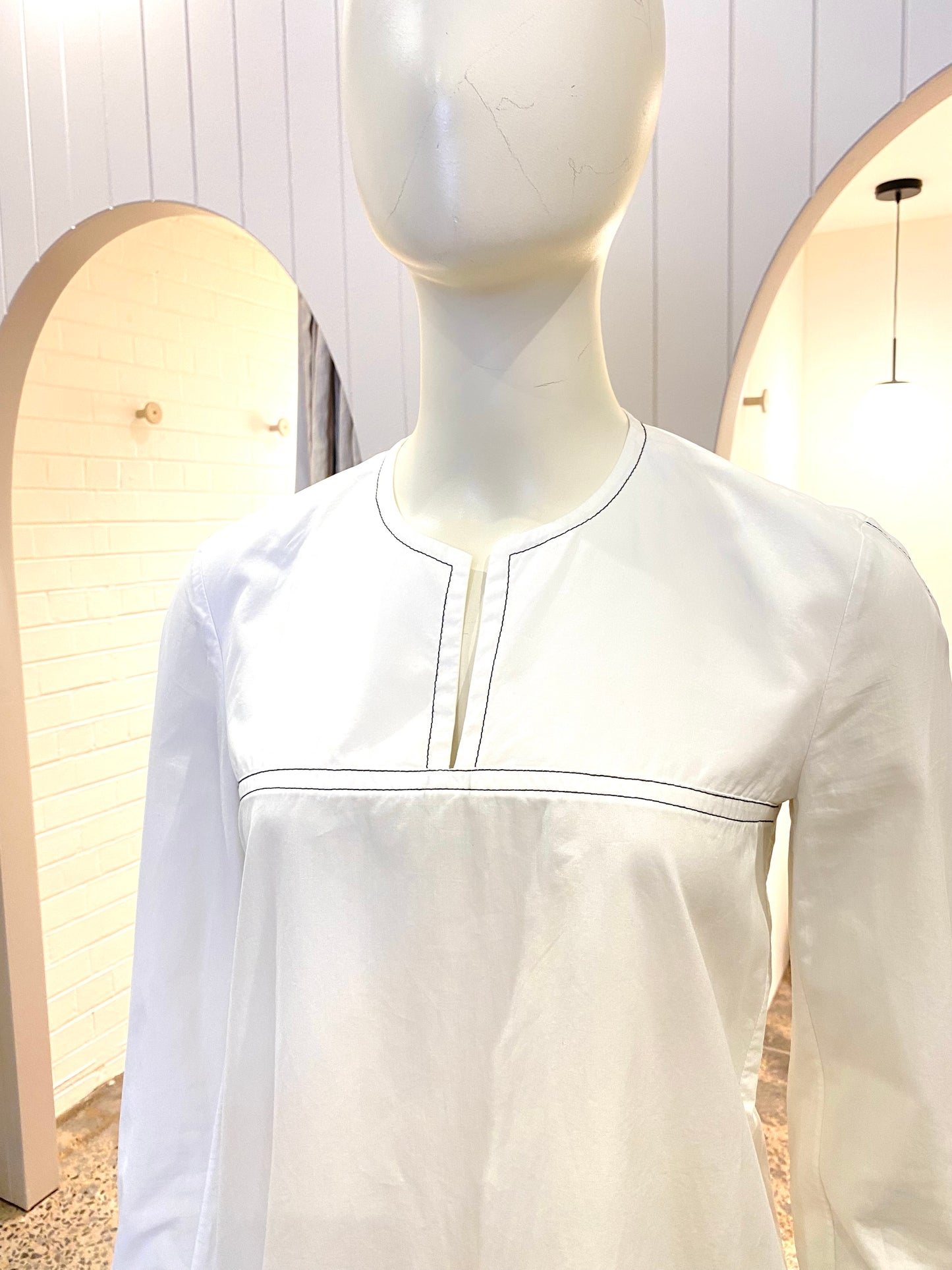 Marni Contrast Stitch Long Shirt - Size 38 (8)