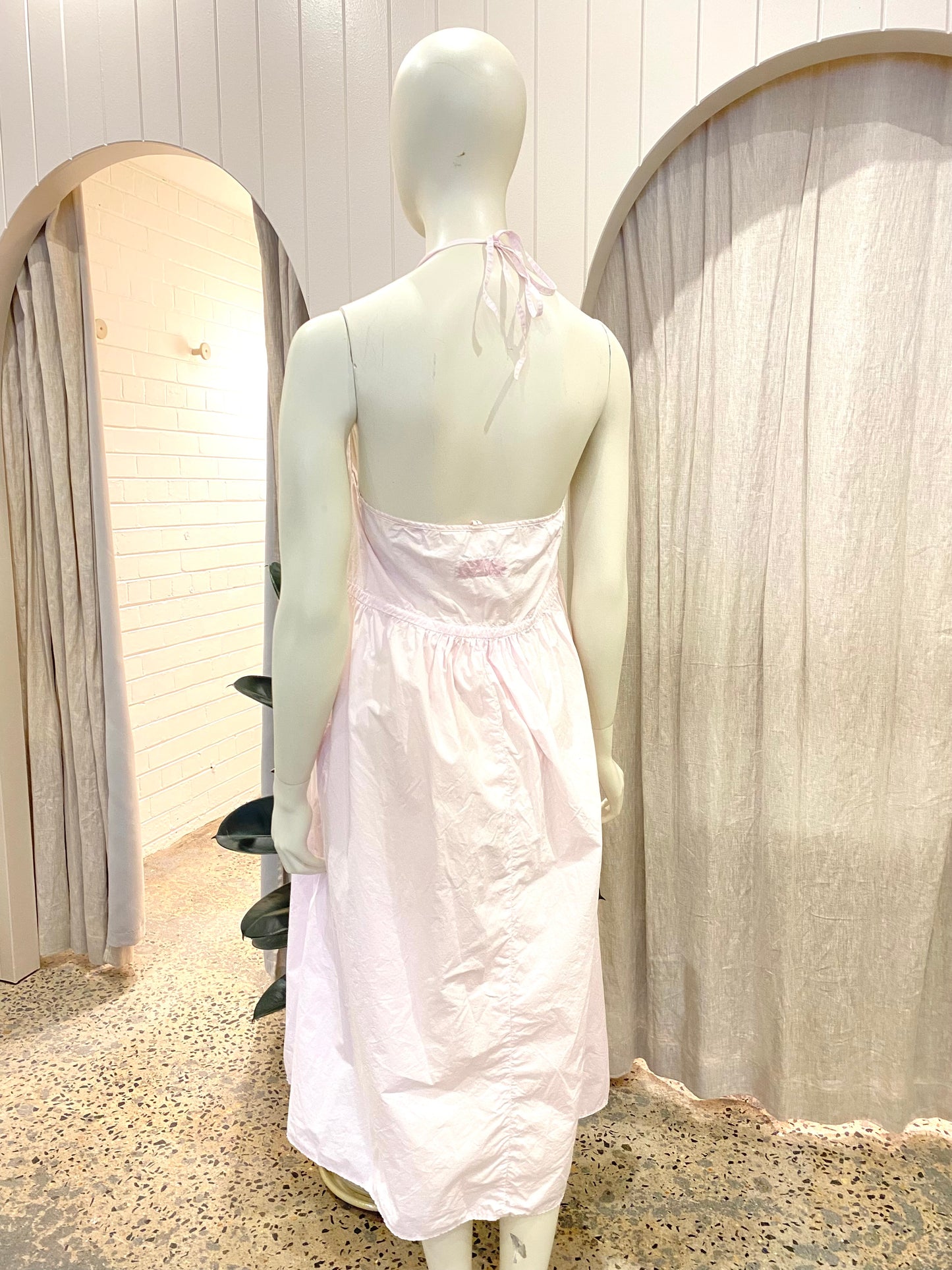 Manuelle Guiball Halter Dress in Pink - Size 12