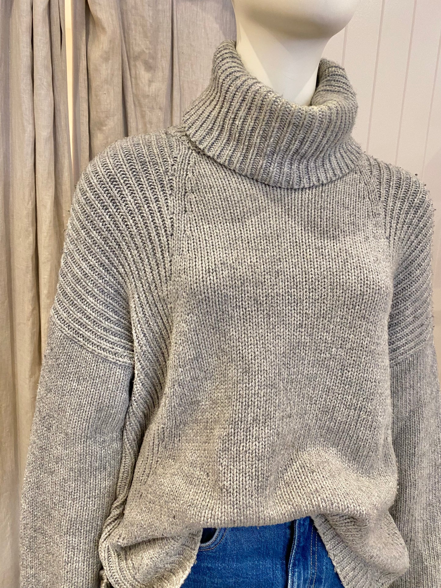 Country Road Grey Turtleneck Jumper - Size M