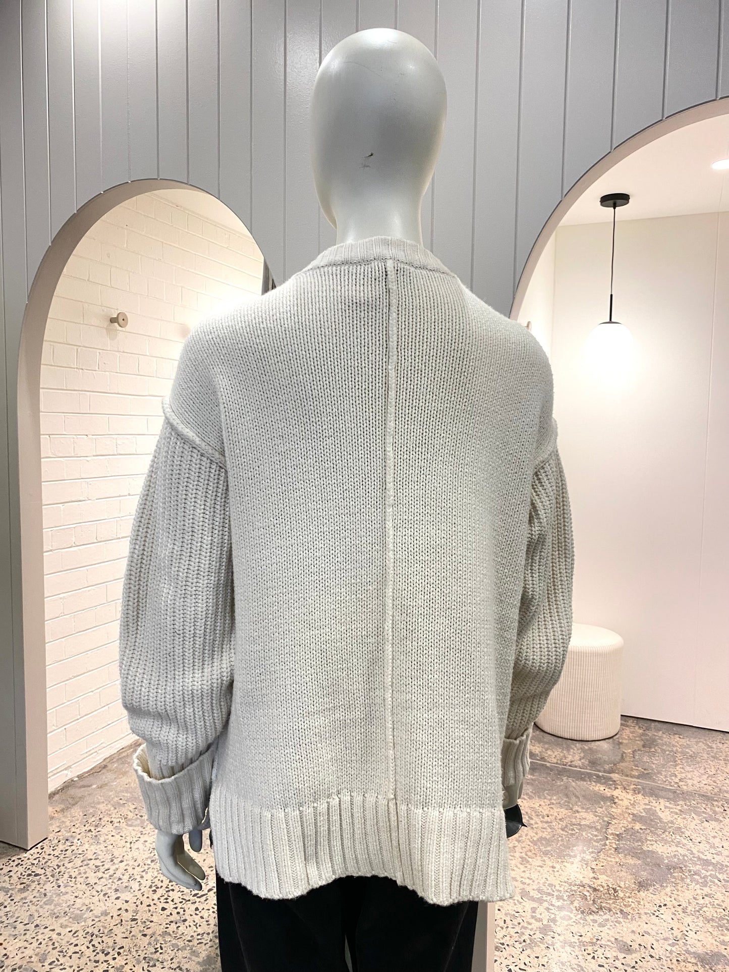 Elka Collective White Cotton Blend Cardigan - Size 14