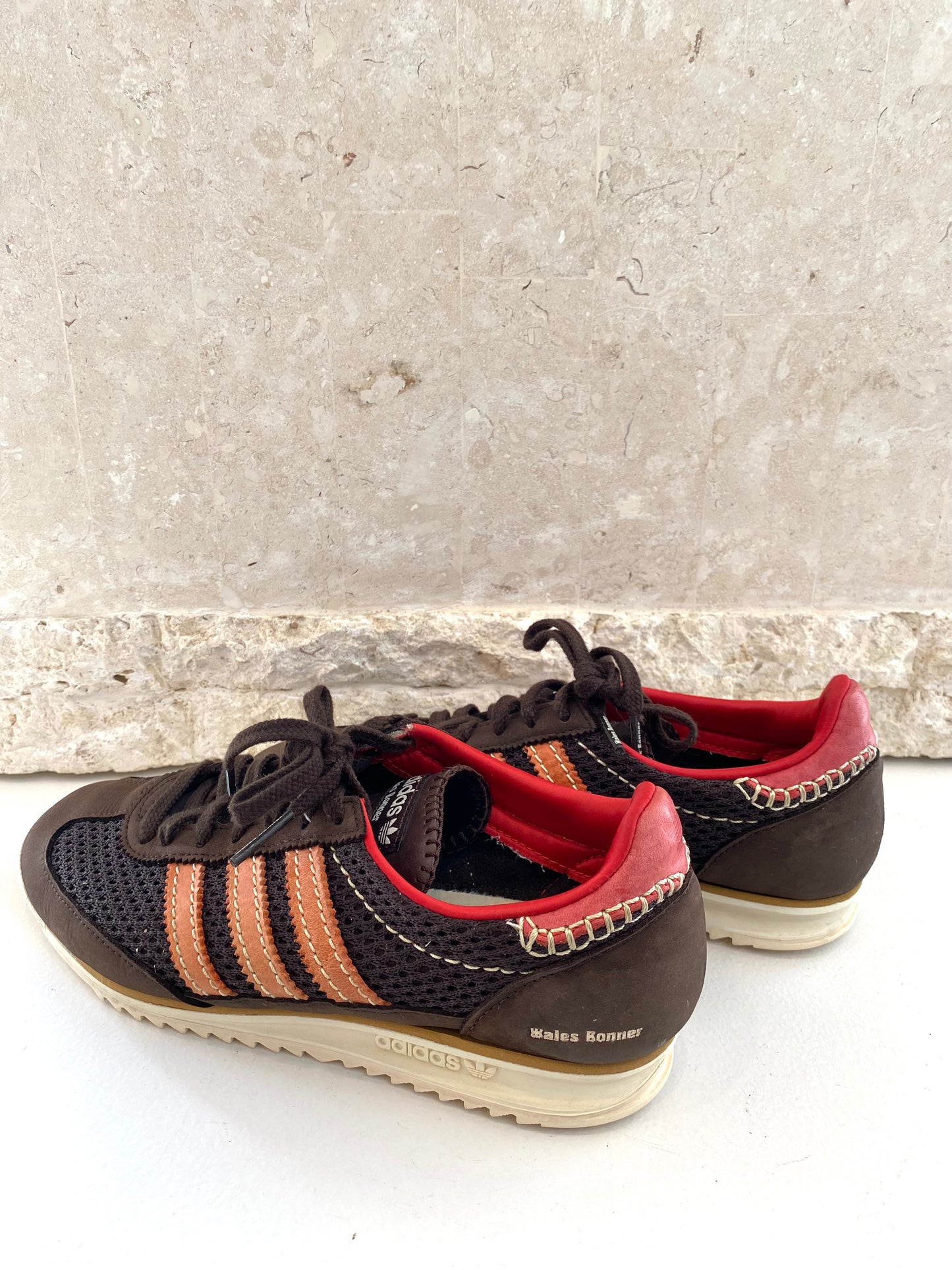 Wales Bonner x Adidas SL72 Knit Brown Sneakers - Size 40 2/3