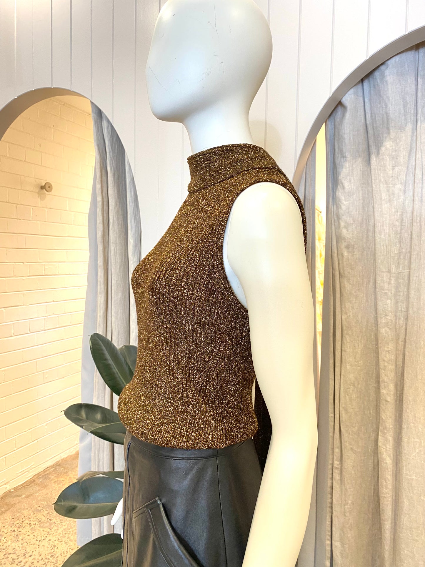 Ganni Ribbed Knit Tank - Size XS