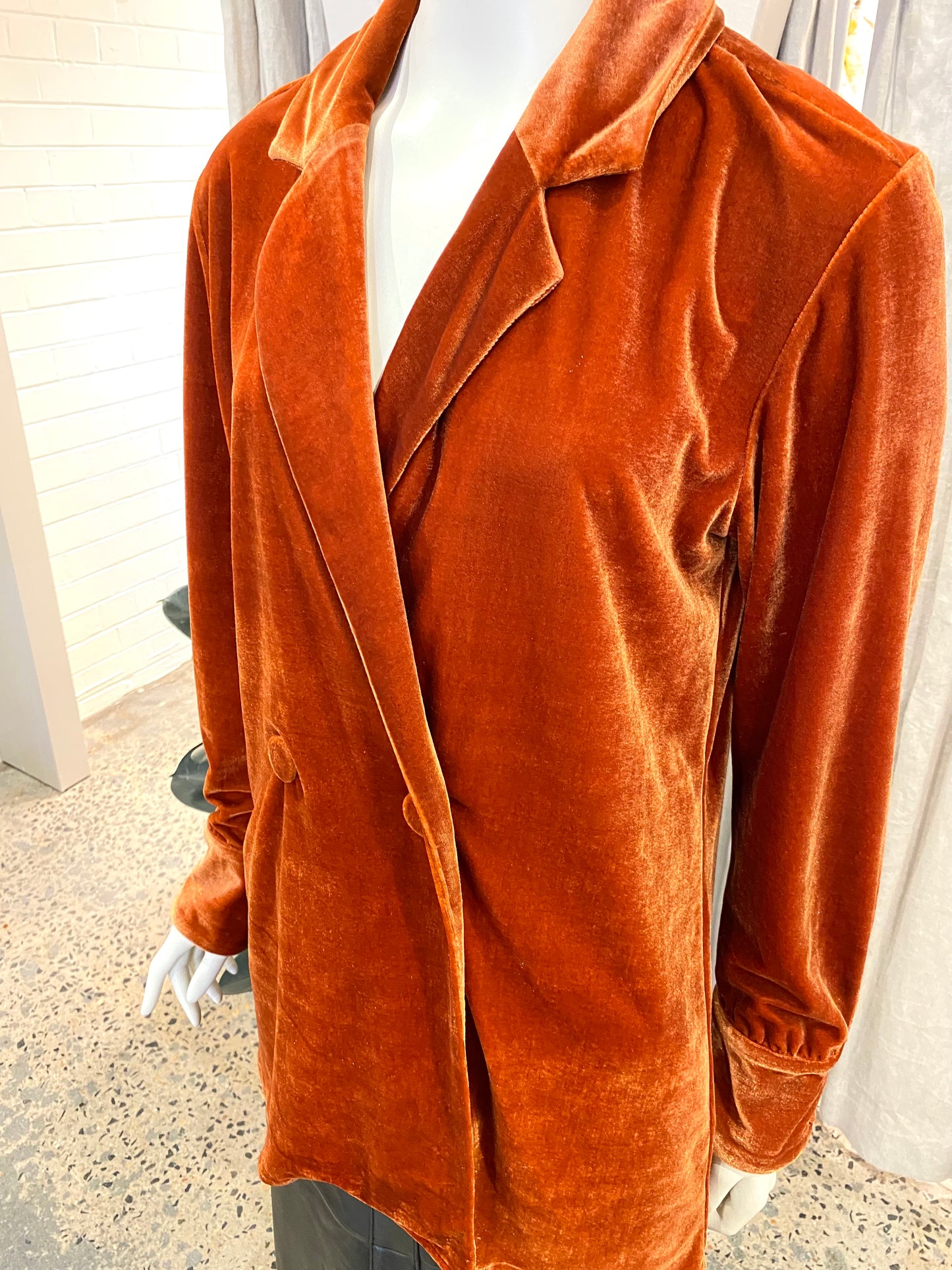 Hansen & Gretel Alistair Velvet Blazer - Size Small (10)