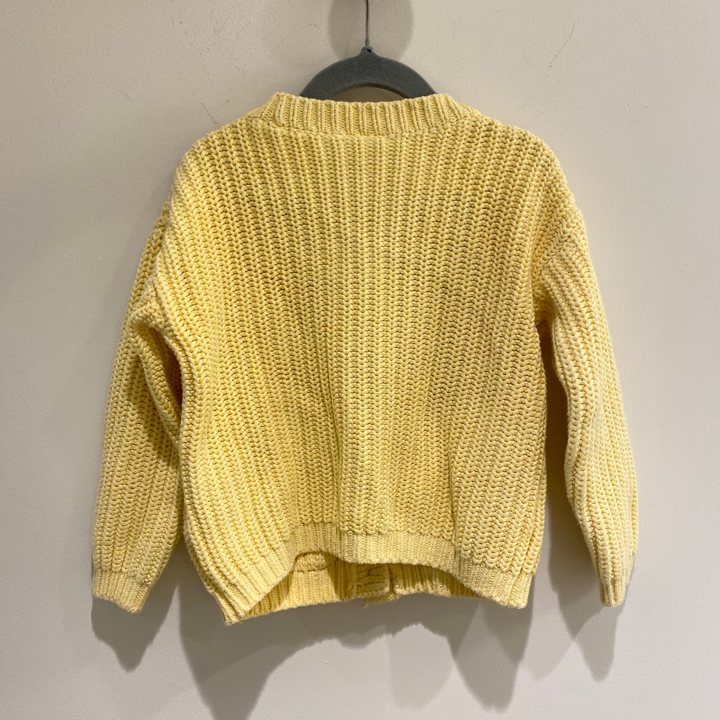 Seed Girls Chunky Knit Cardi in Buttercup - Size 4-5