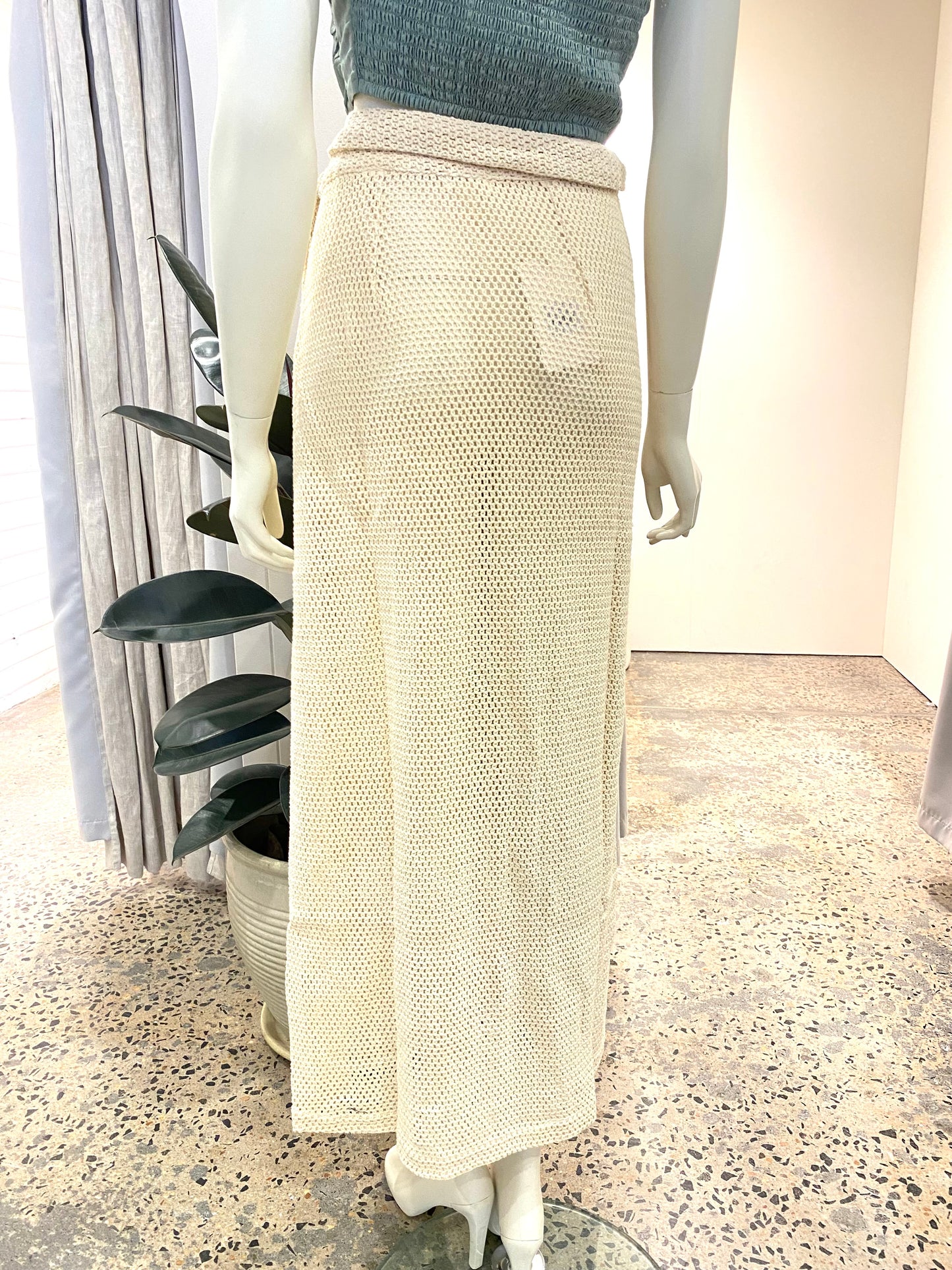 Boteh Citrine New Wrap Skirt in Natural - Size 2 (10/12)
