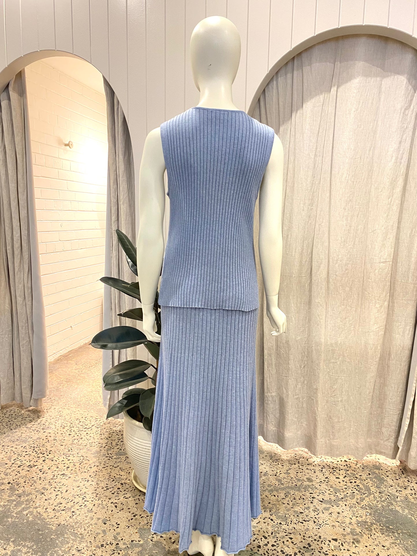 Friends with Frank Celeste Tank & Skirt Set - Size M (10/12)