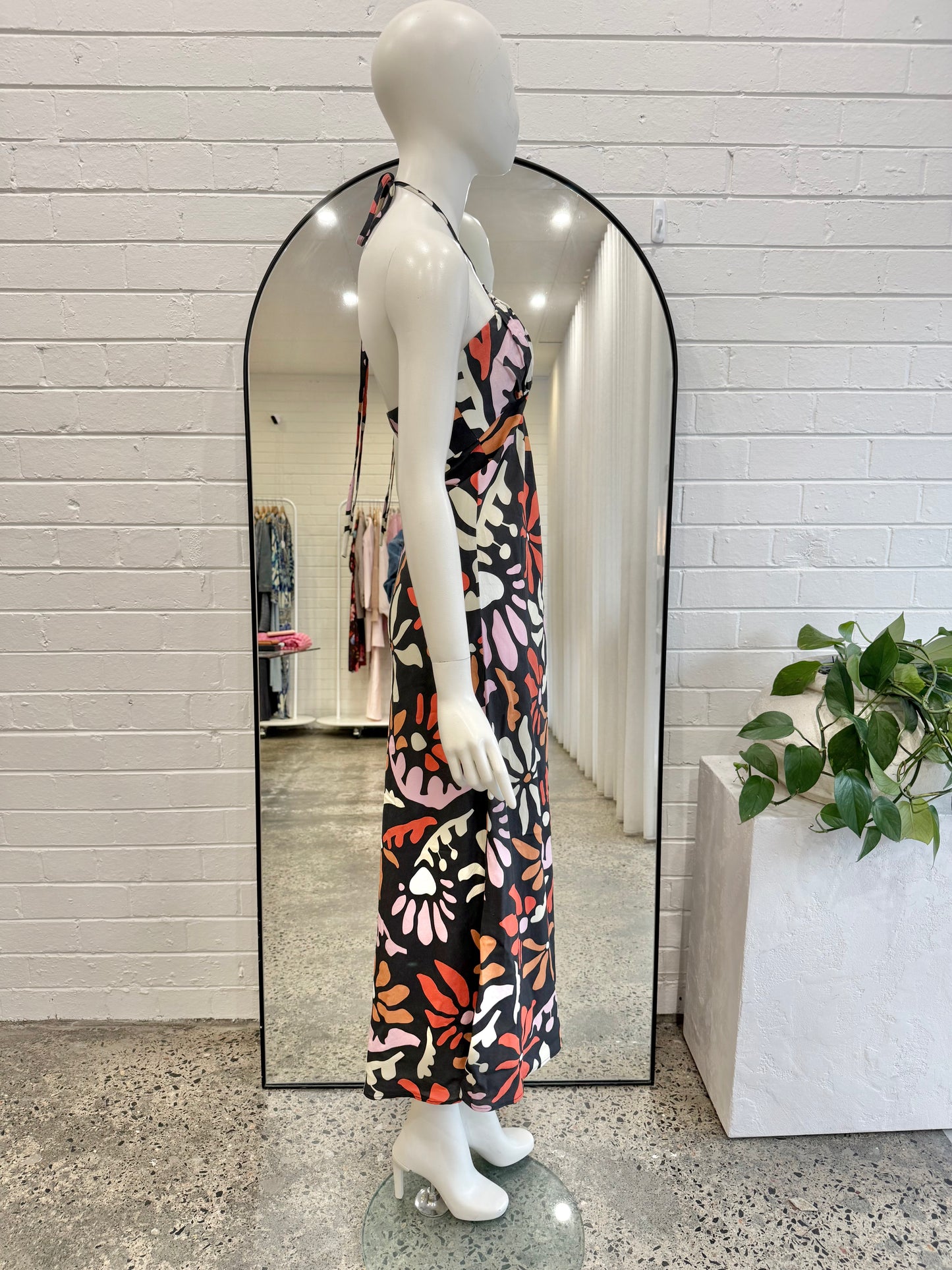 By Johnny Breeze Gathered Halter Dress - Size 8
