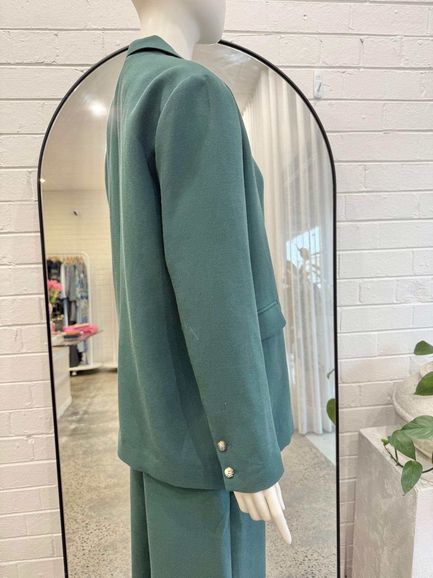 Bul Green Double Breasted Blazer - Size 14