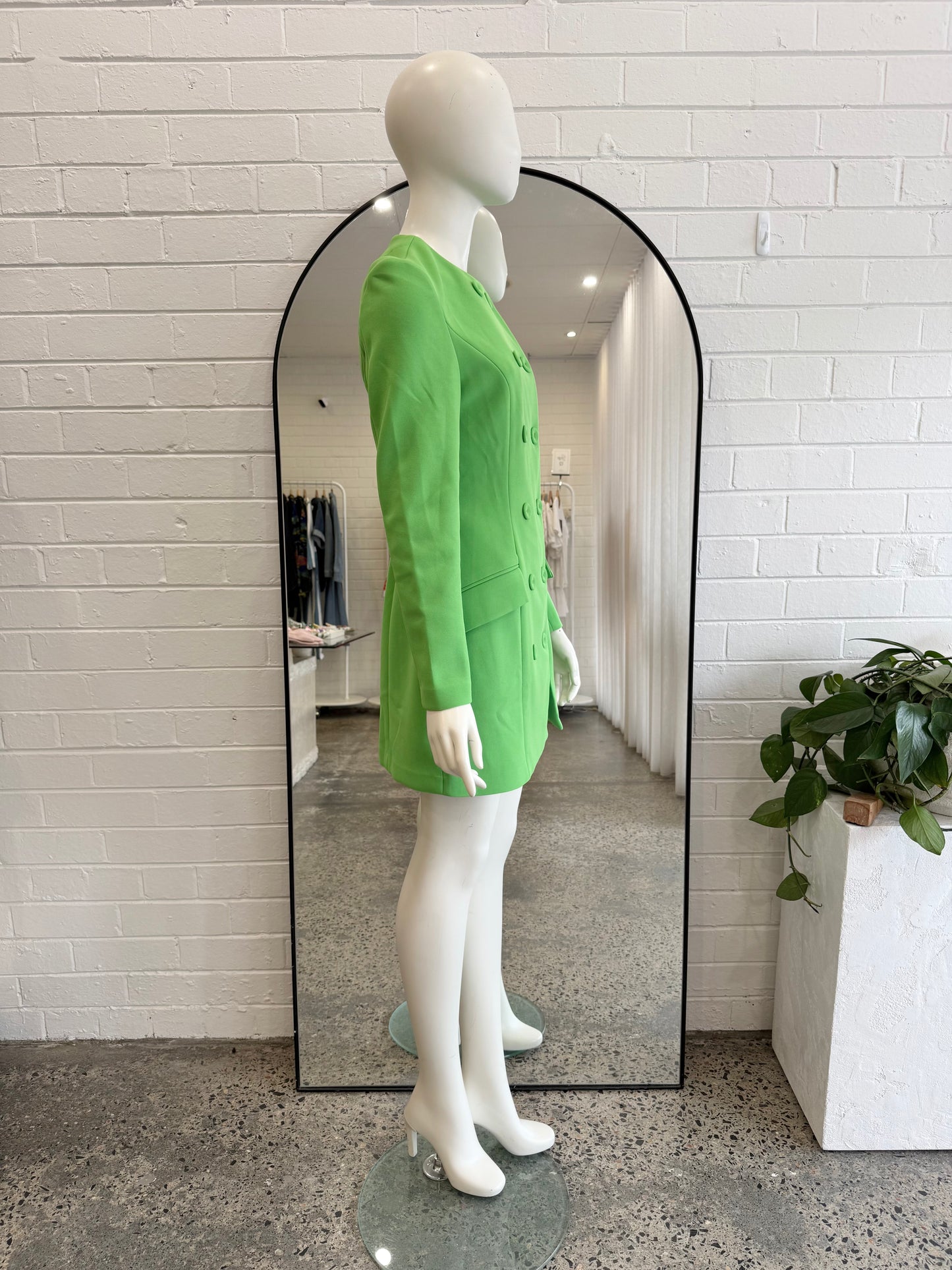 Misha Apple Green Caisyn Blazer Mini Dress - Size M (10)
