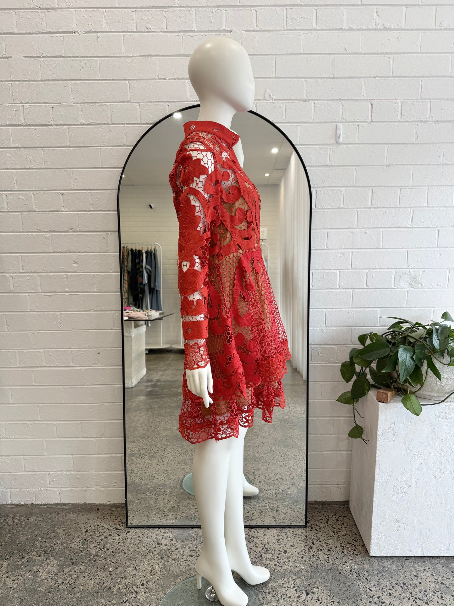 Thurley Red Rose Ceremony Mini Dress - Size 12