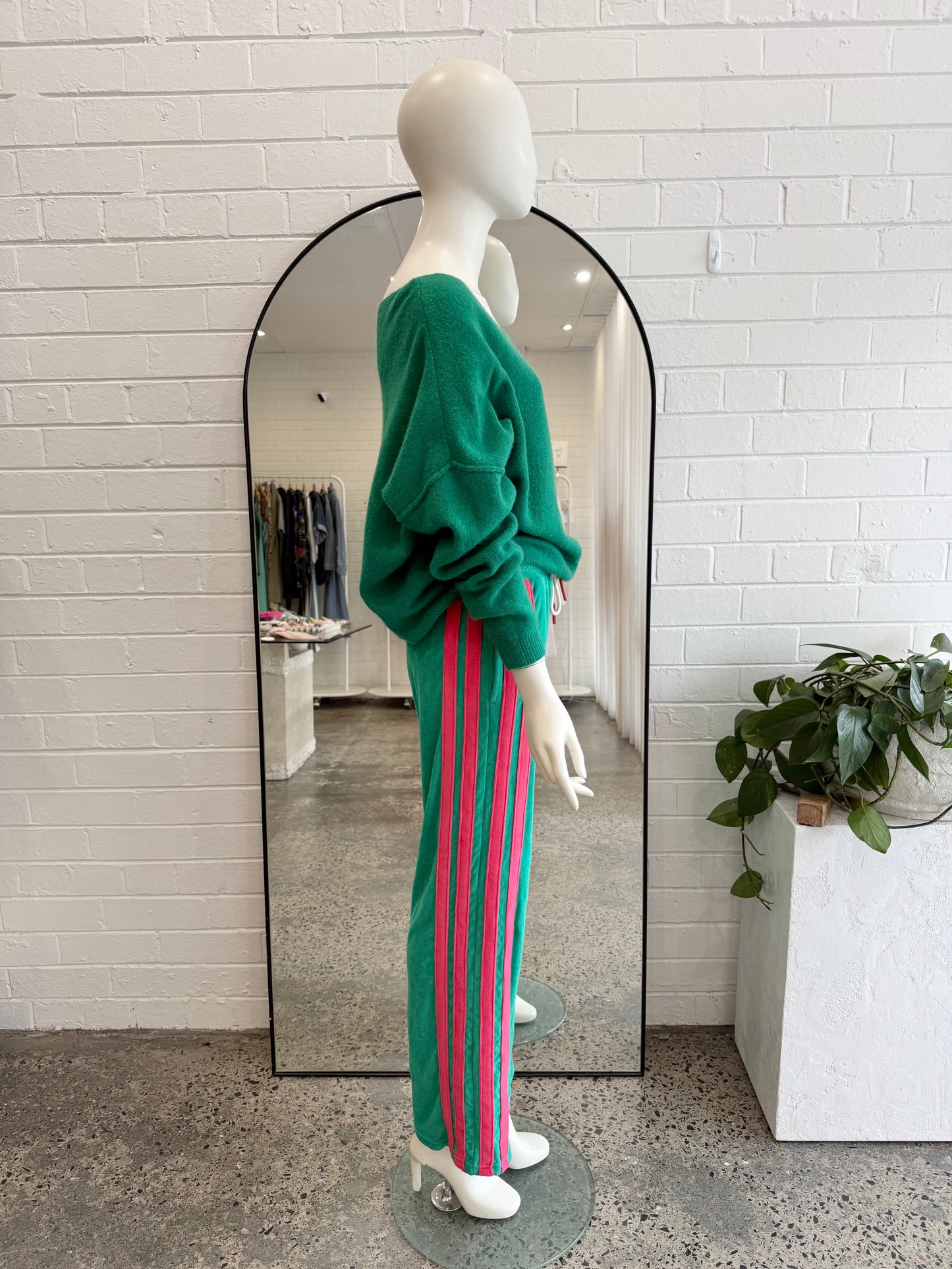 Araminta James Emerald Green Corfu Terry Pants - Size M