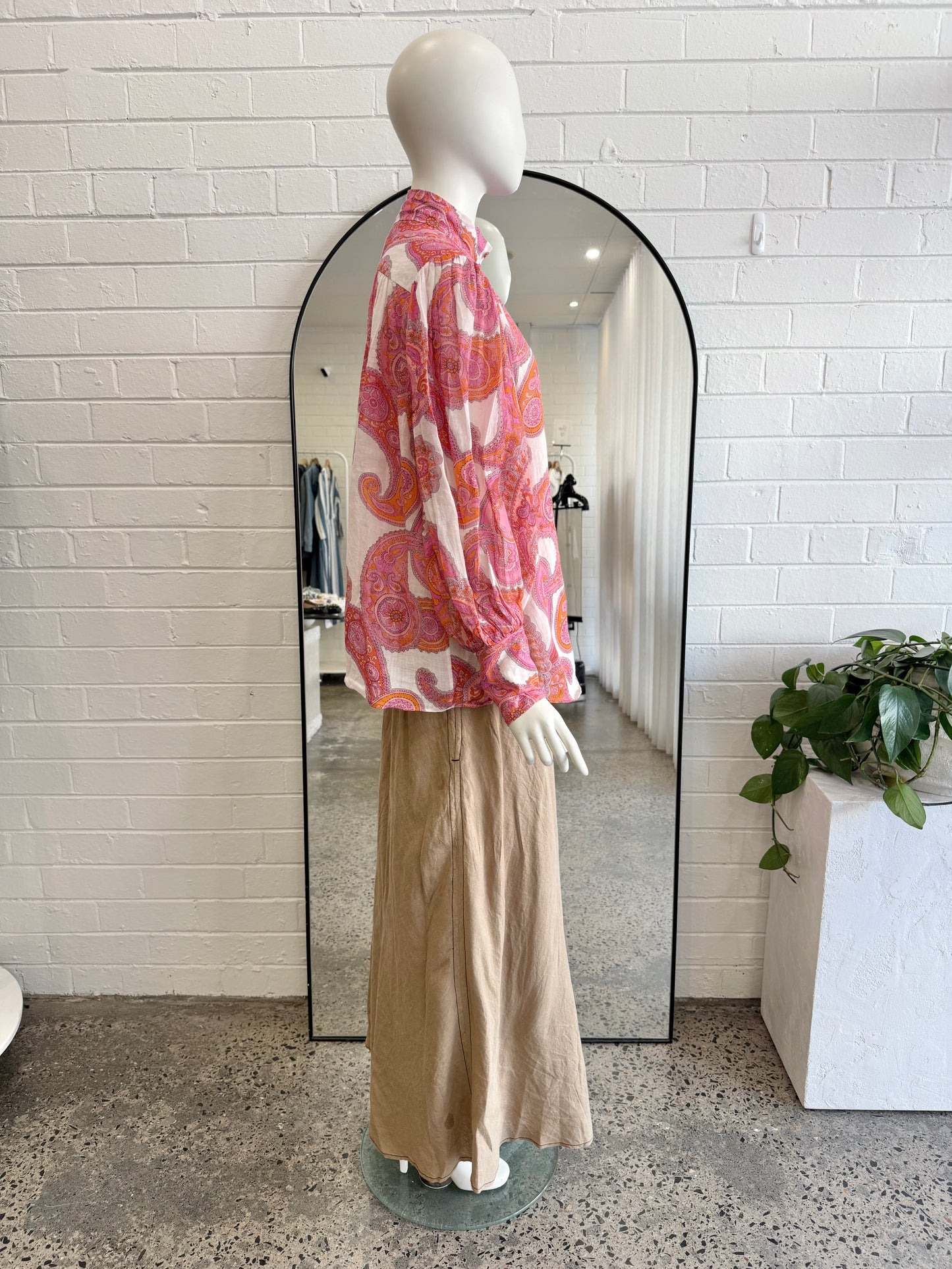 Zimmermann Magenta Peggly Billow Blouse - Size 3 (12)