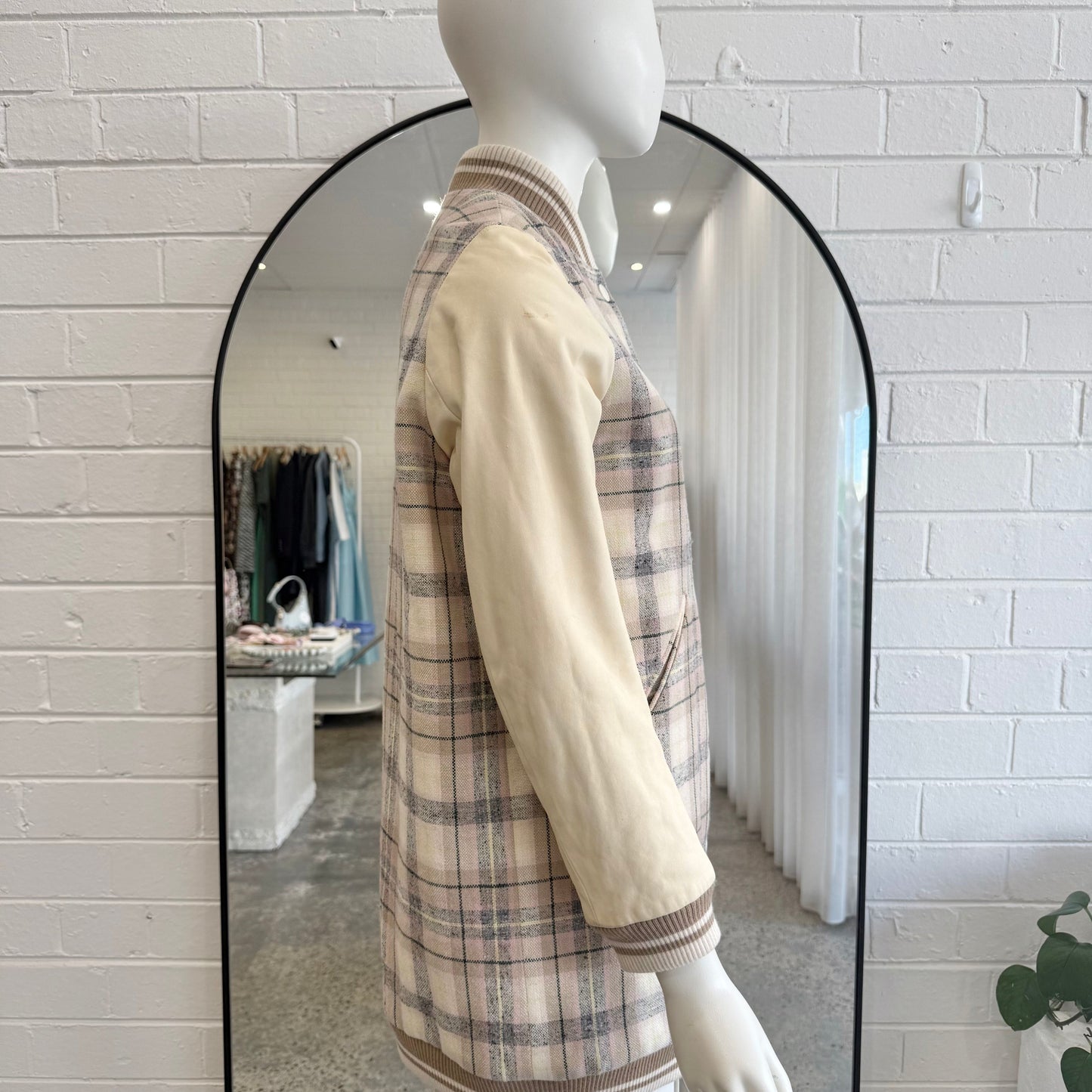 Vintage Chloe Pastel Plaid Bomber Jacket – bomber jacket, view 3