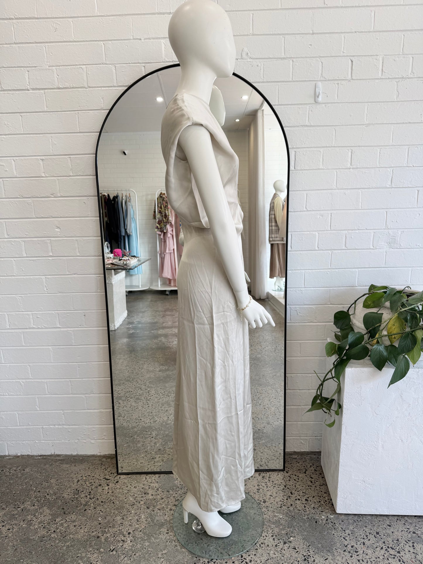 Toteme Cream Slouch Waist Maxi Dress - Size 36 (6 - 8)