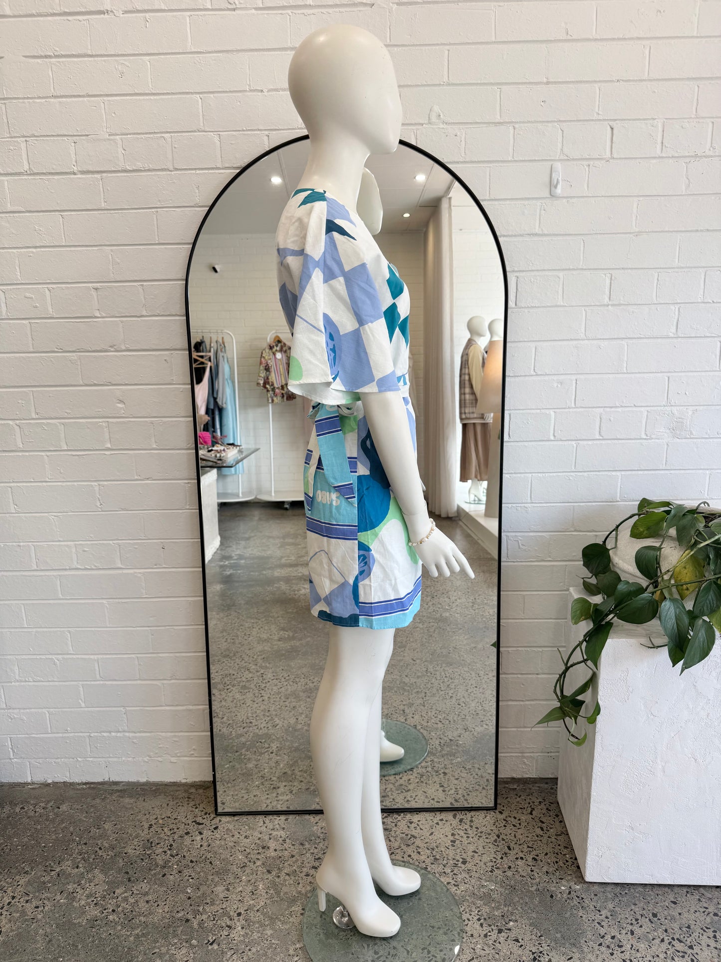 Sabo White Scarlett Wrap Mini Dress - Size S