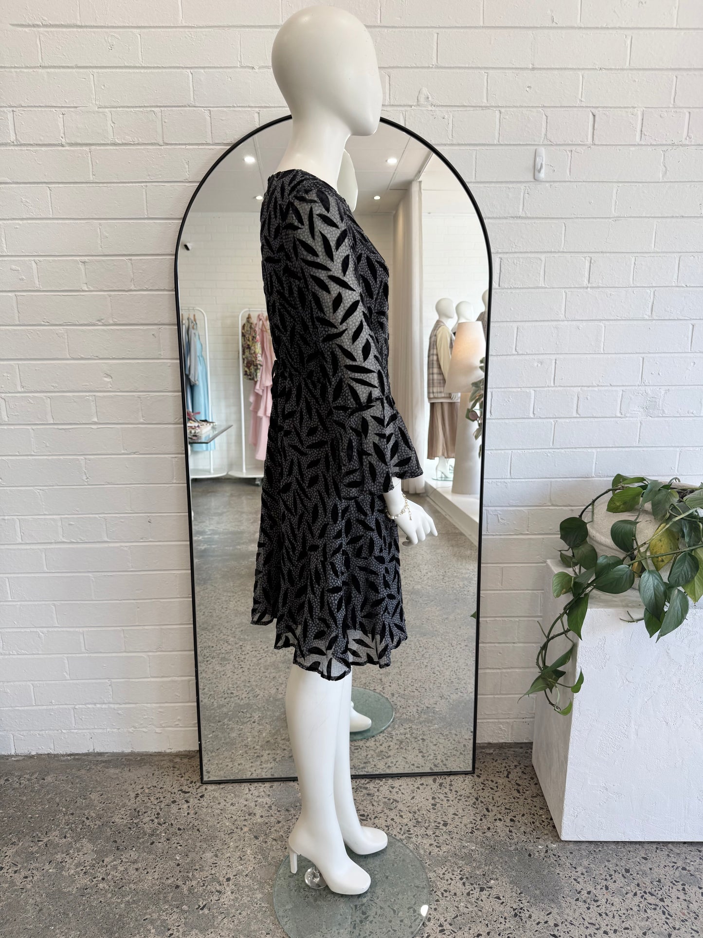 Gorman x Dana Kinter Eucalypt Devore Midi Dress - Size 10