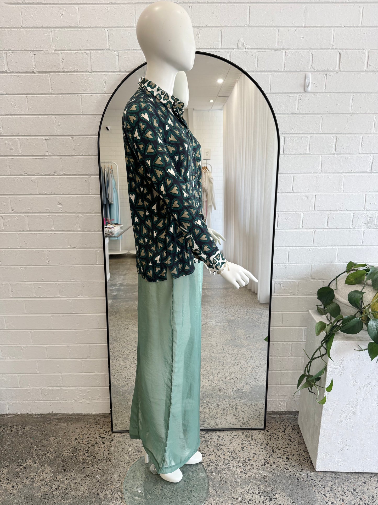 Pom Amsterdam Khaki Heartbeat Shirt - Size 36 (8)