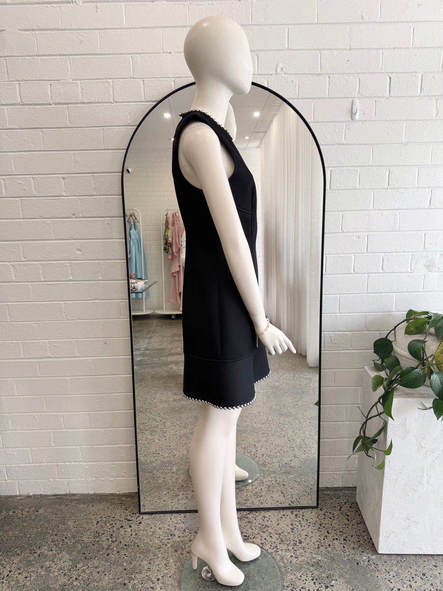 Alexander Wang Black Embellished Trim Peplum Shift Dress - Size 12 (US 8)