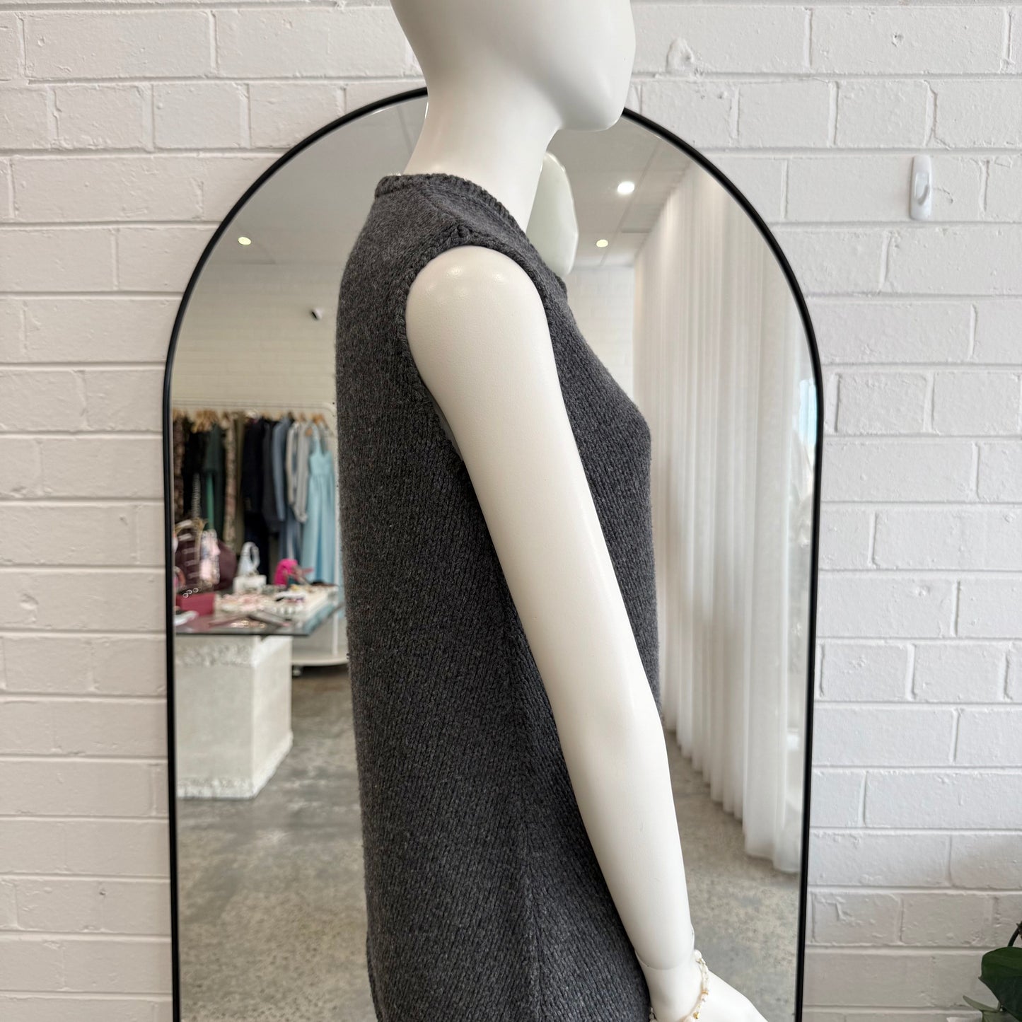 Jill Sander Charcoal Knit Vest – vest, view 5