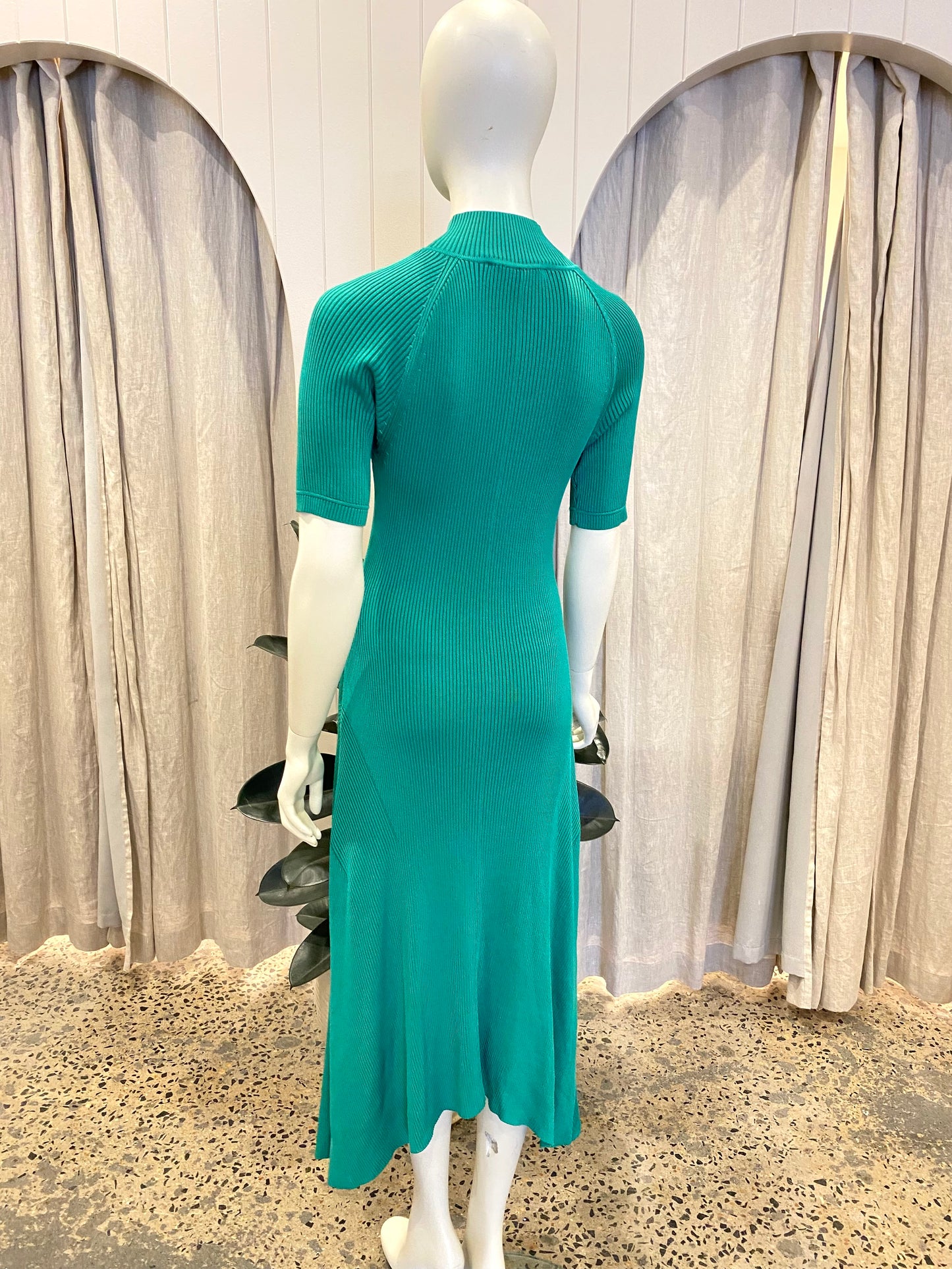 Tommy Hilfiger Green Knit Tech Surf Dress - Size 38