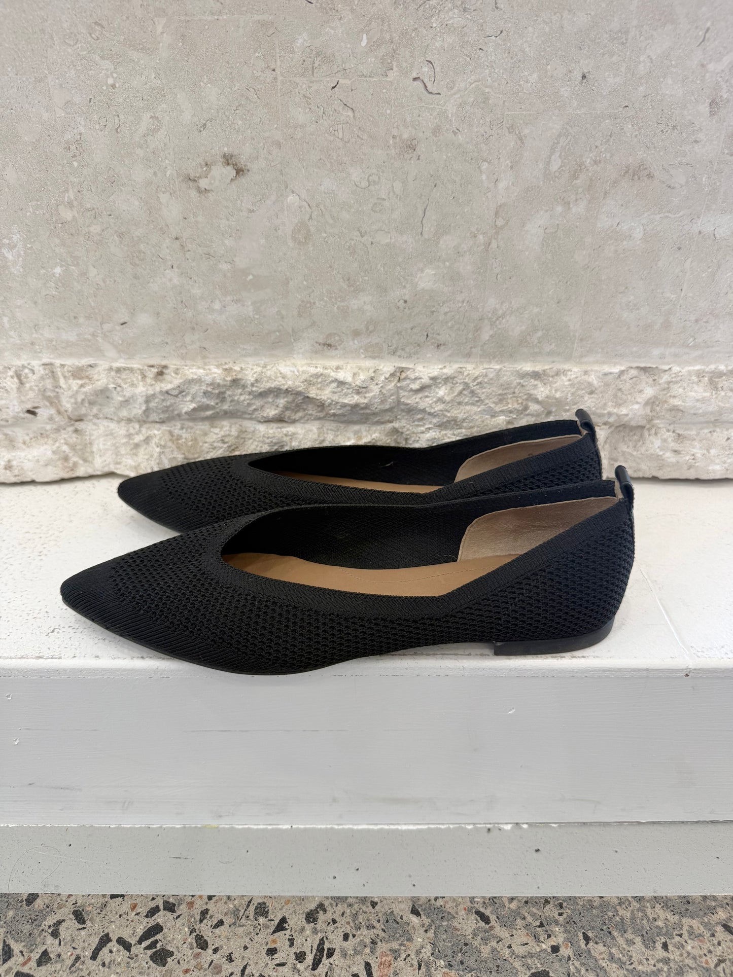 Everlane Black Mesh Pointed Flats - Size 9.5