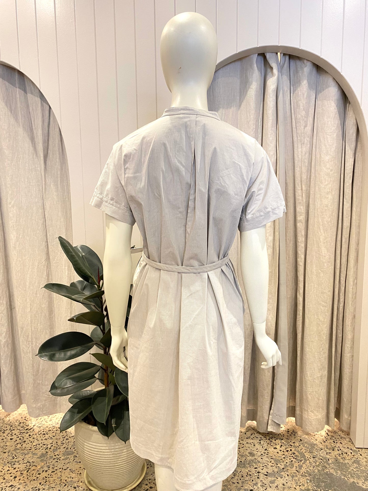 Scanlan Theodore Striped Shirt Dress - Size 12