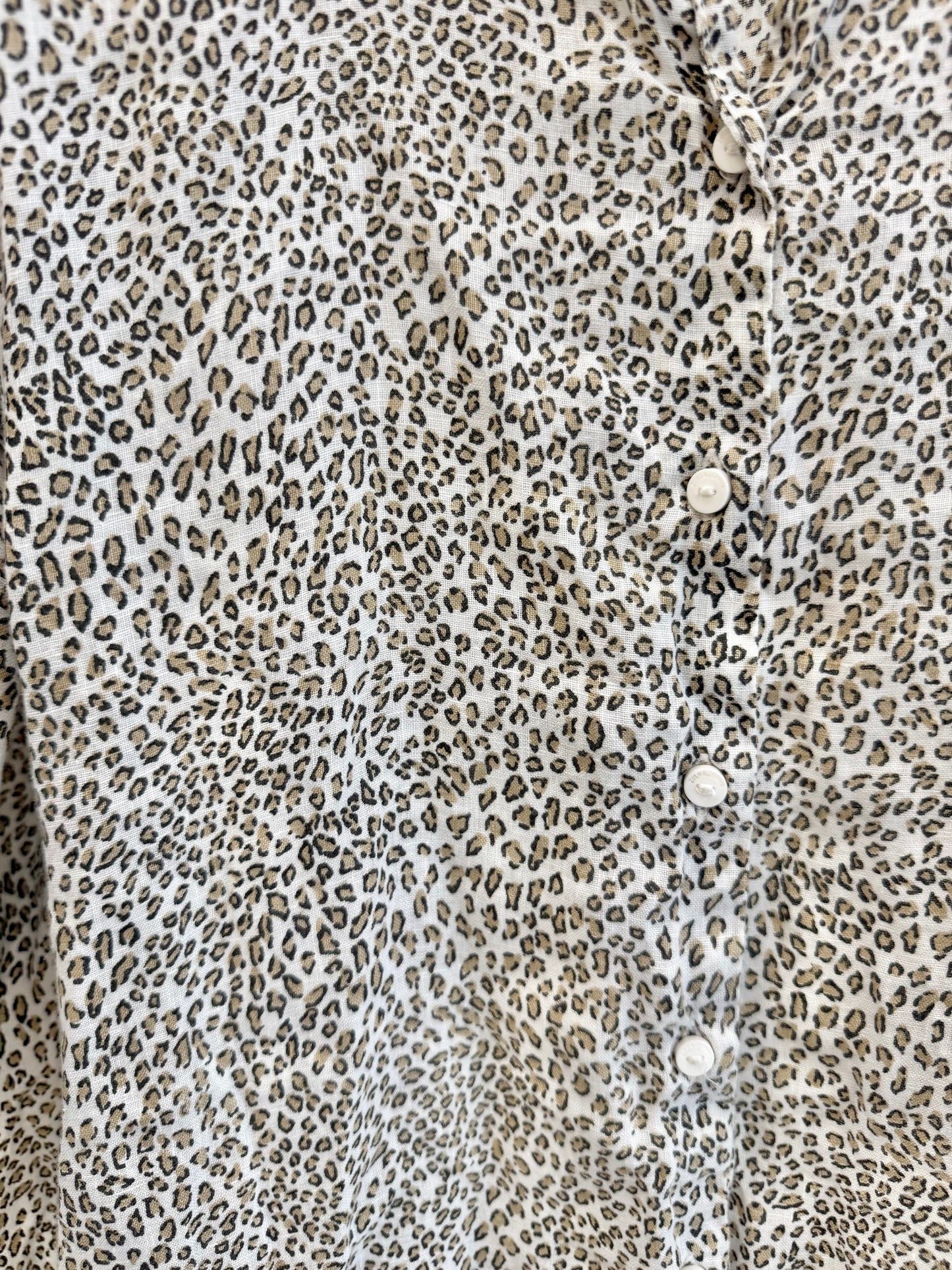 Zulu and Zephyr Micro Leopard Tie Shirt - Size 10