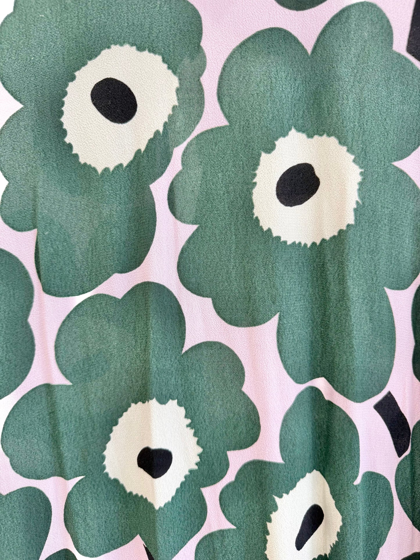 Marimekko Green Vihjaus Unikko Midi Dress - Size 46 (18)