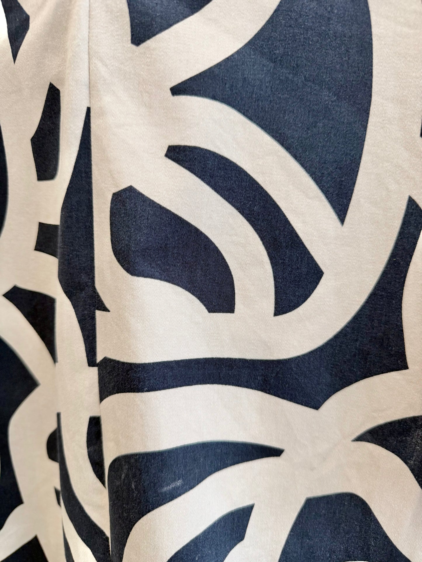 Marimekko Navy/Cream Feles Joonas Tunic - Size XL (14 - 16)