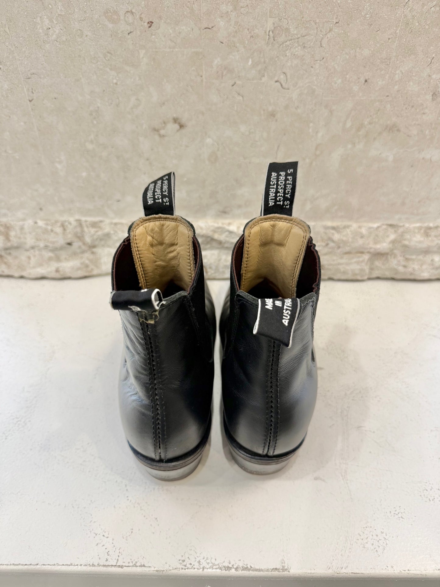 RM Williams Black Chealsea Boots - Size 7