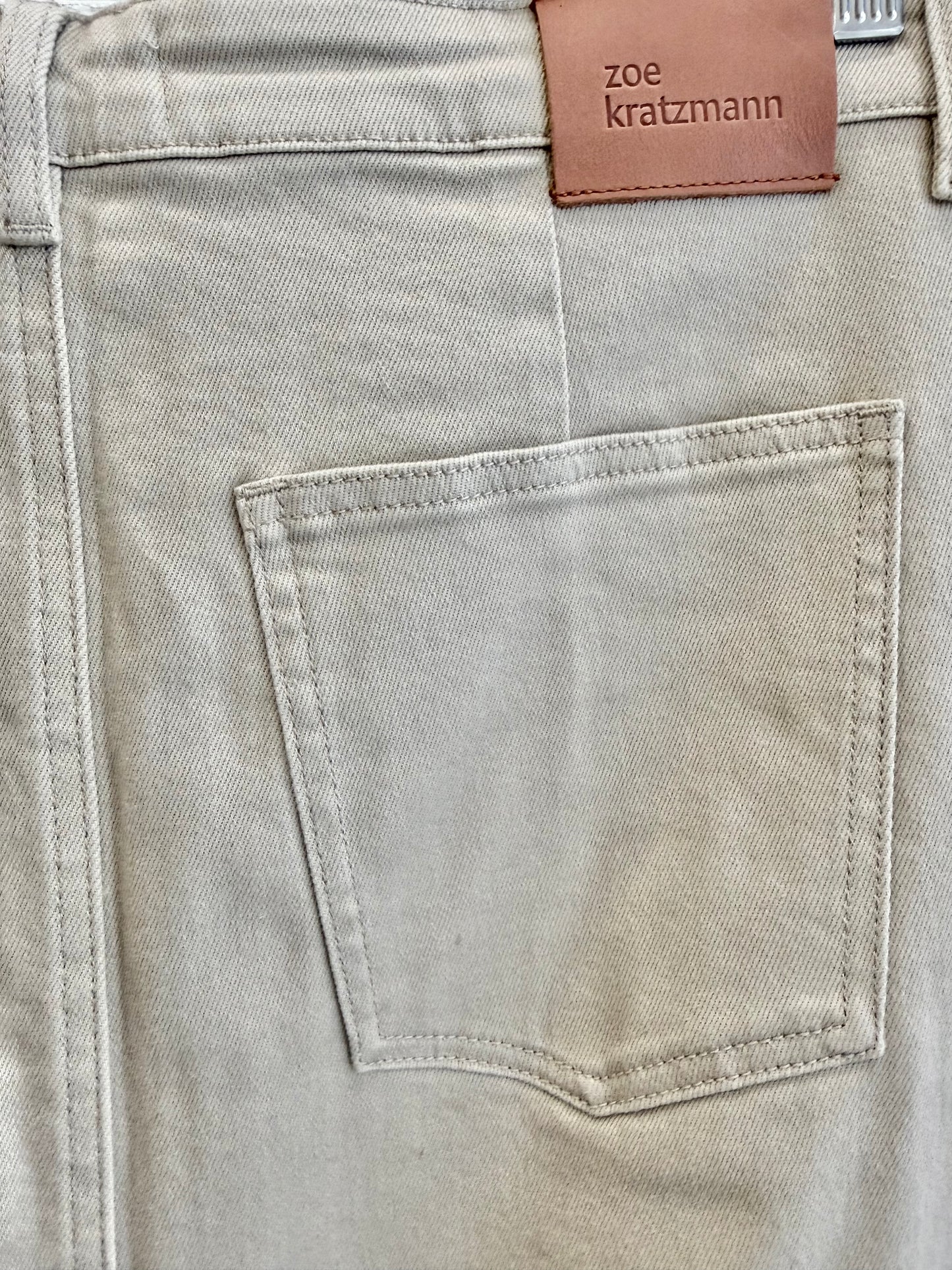 Zoe Kratzmann Cream Denim Long Skirt - Size 2 (12-14)