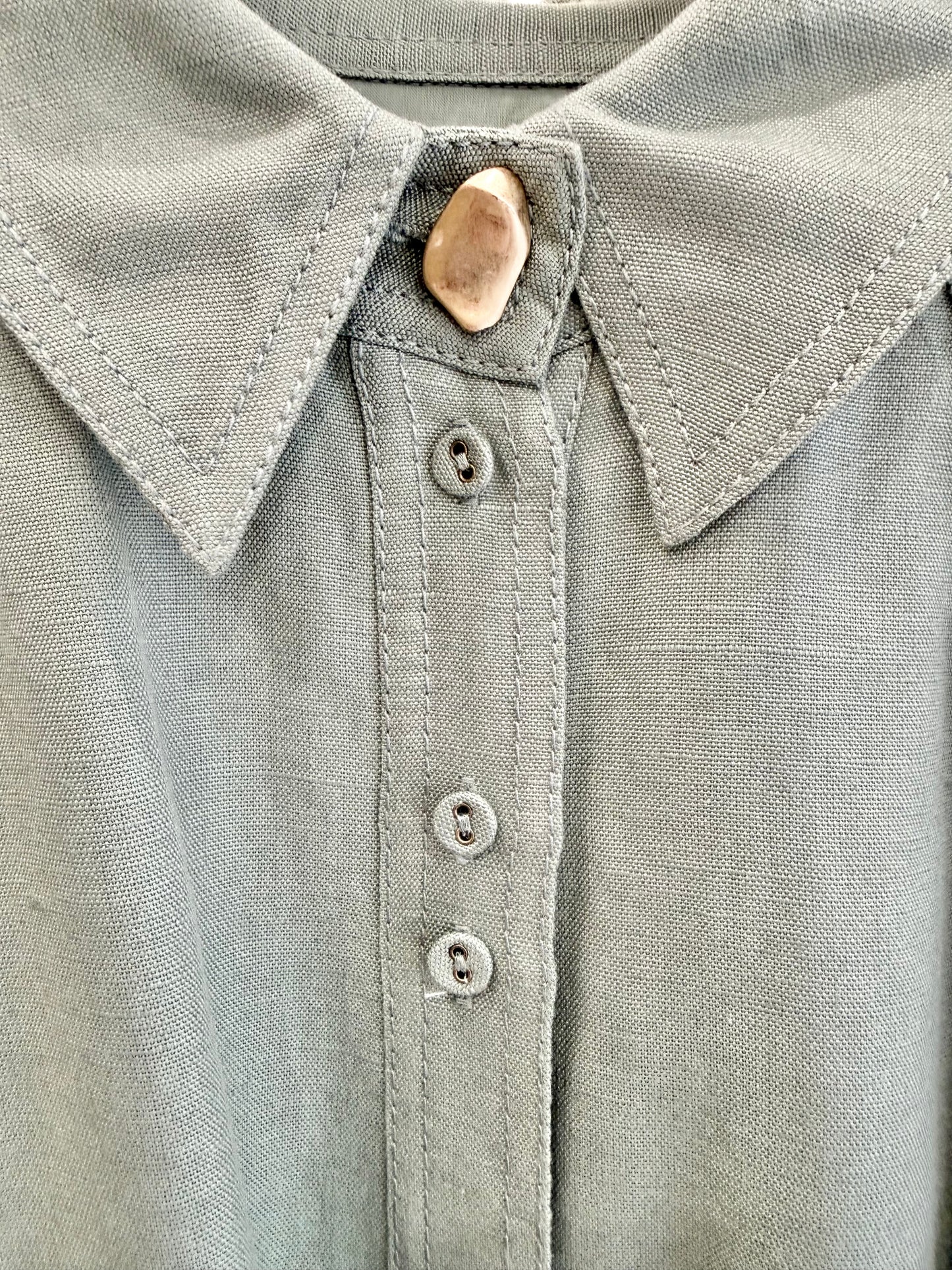 AJE 'Bonjour' Belted Shirtdress in Sage - Size 10