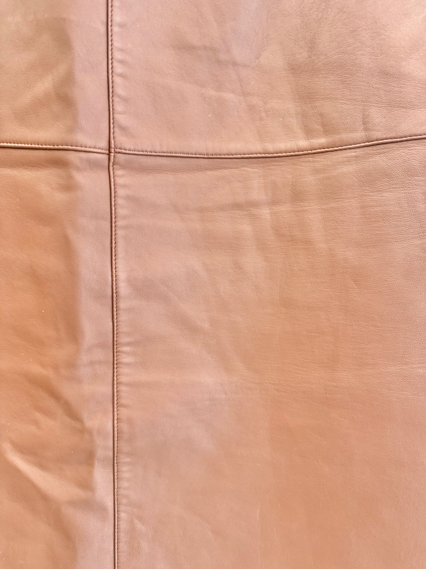 Ena Pelly Aria Leather Midi Skirt - Size 12