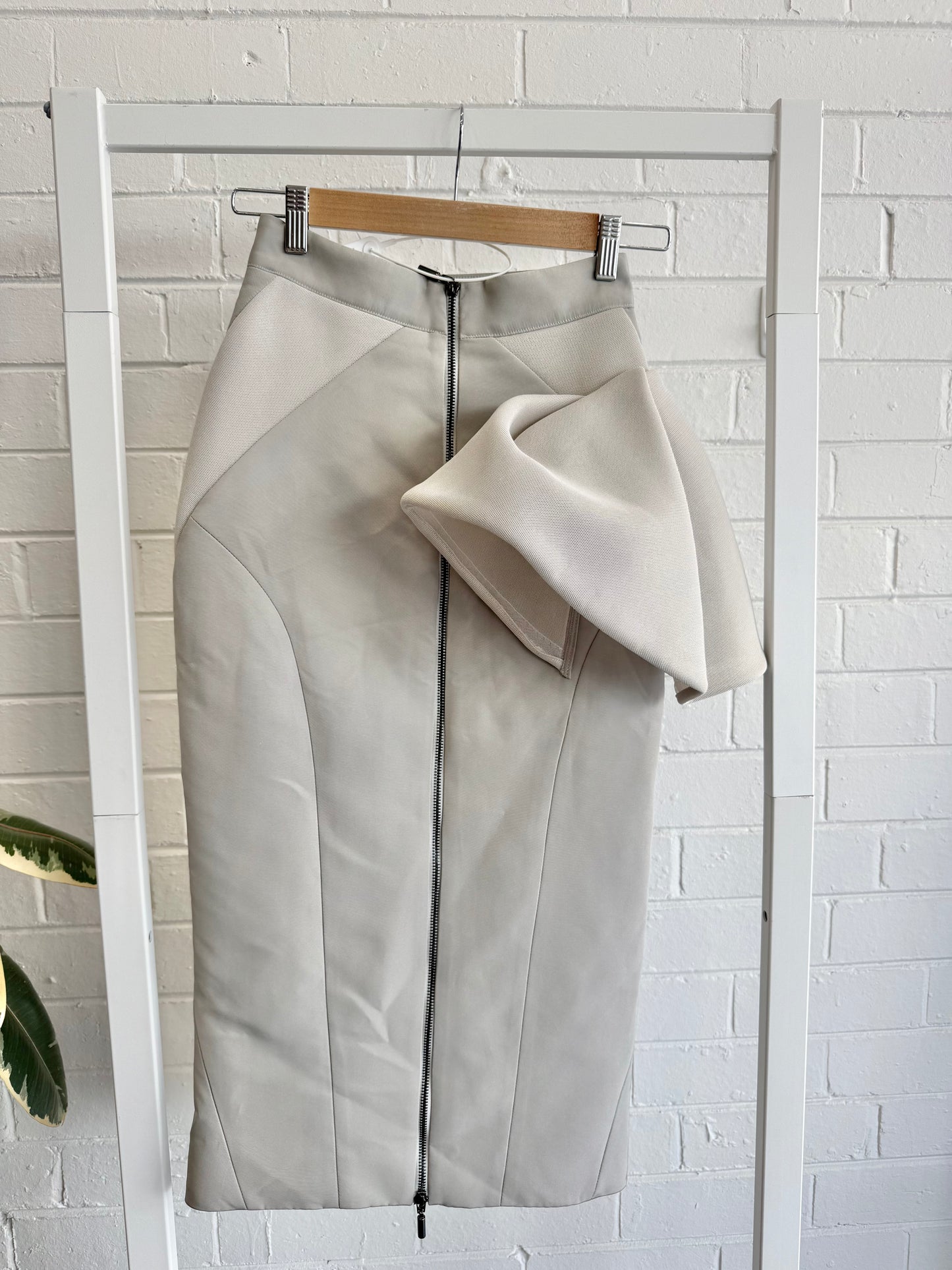Maticevski 'Cause Ruffle Skirt' in Silver - Size 8