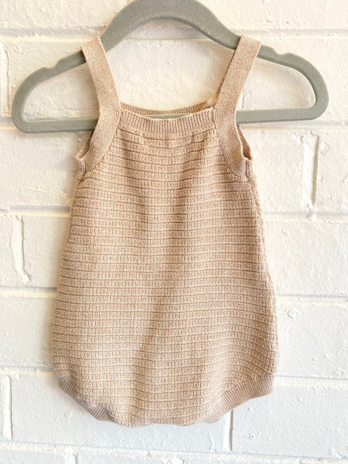 Bebe Beige Knit Romper - Size 000