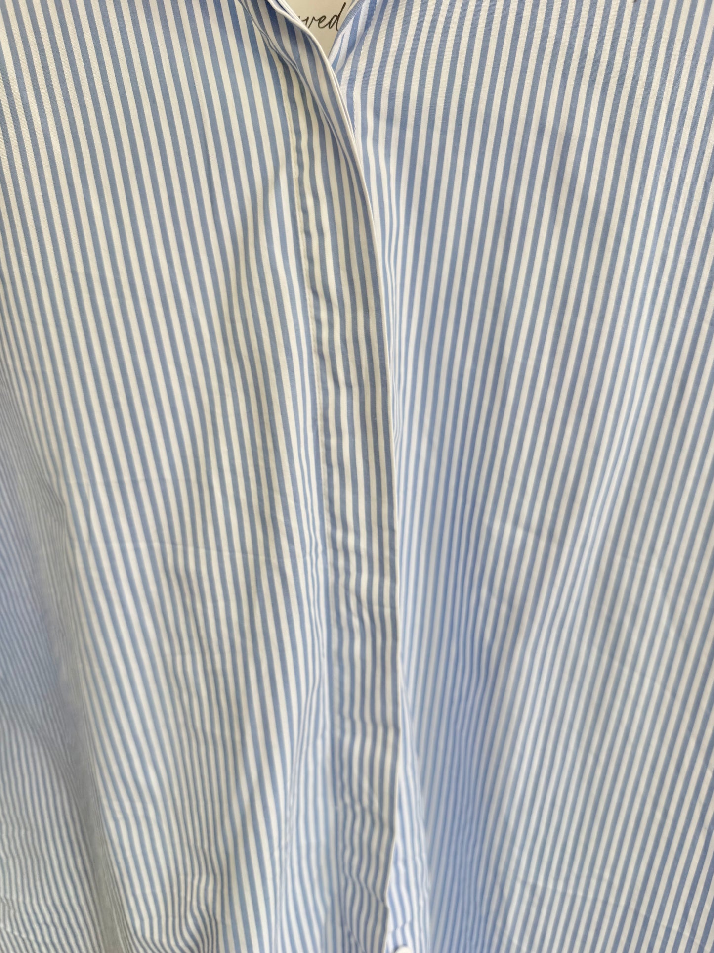 Husk Stripe Shirt in Blue/White - Size 14