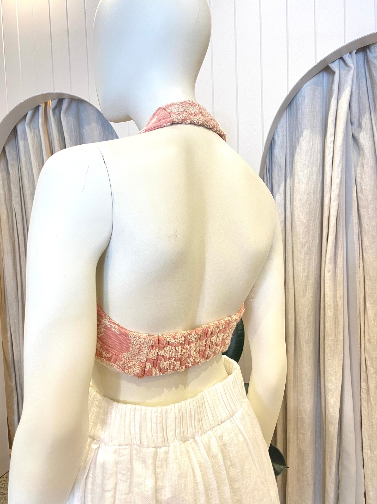 Zimmermann Jeannie Terry Towel Halter Top Tancream - Size 3