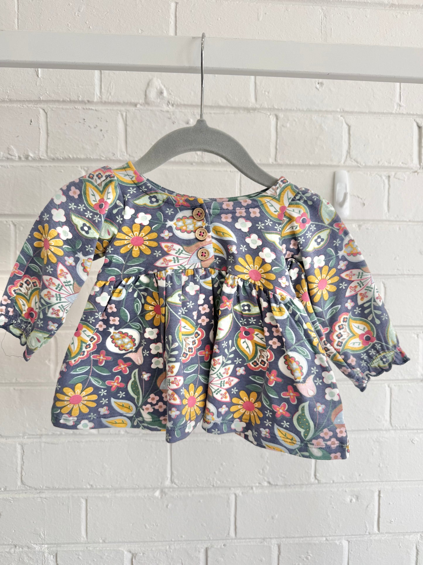 Jack and Milly Blue Floral Top - Size 000