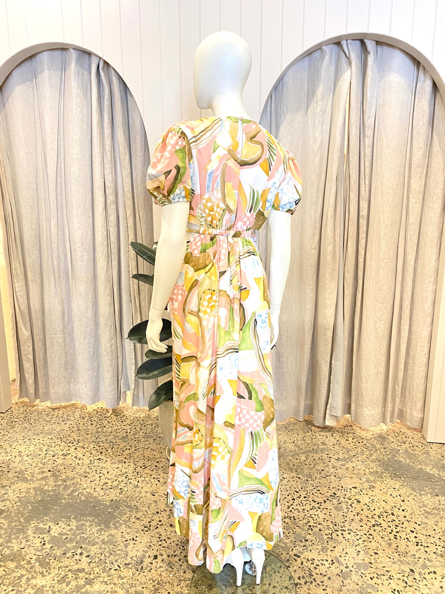 By Nicola 'Ahoy' Plunge Neckline Midi Dress - Size 10