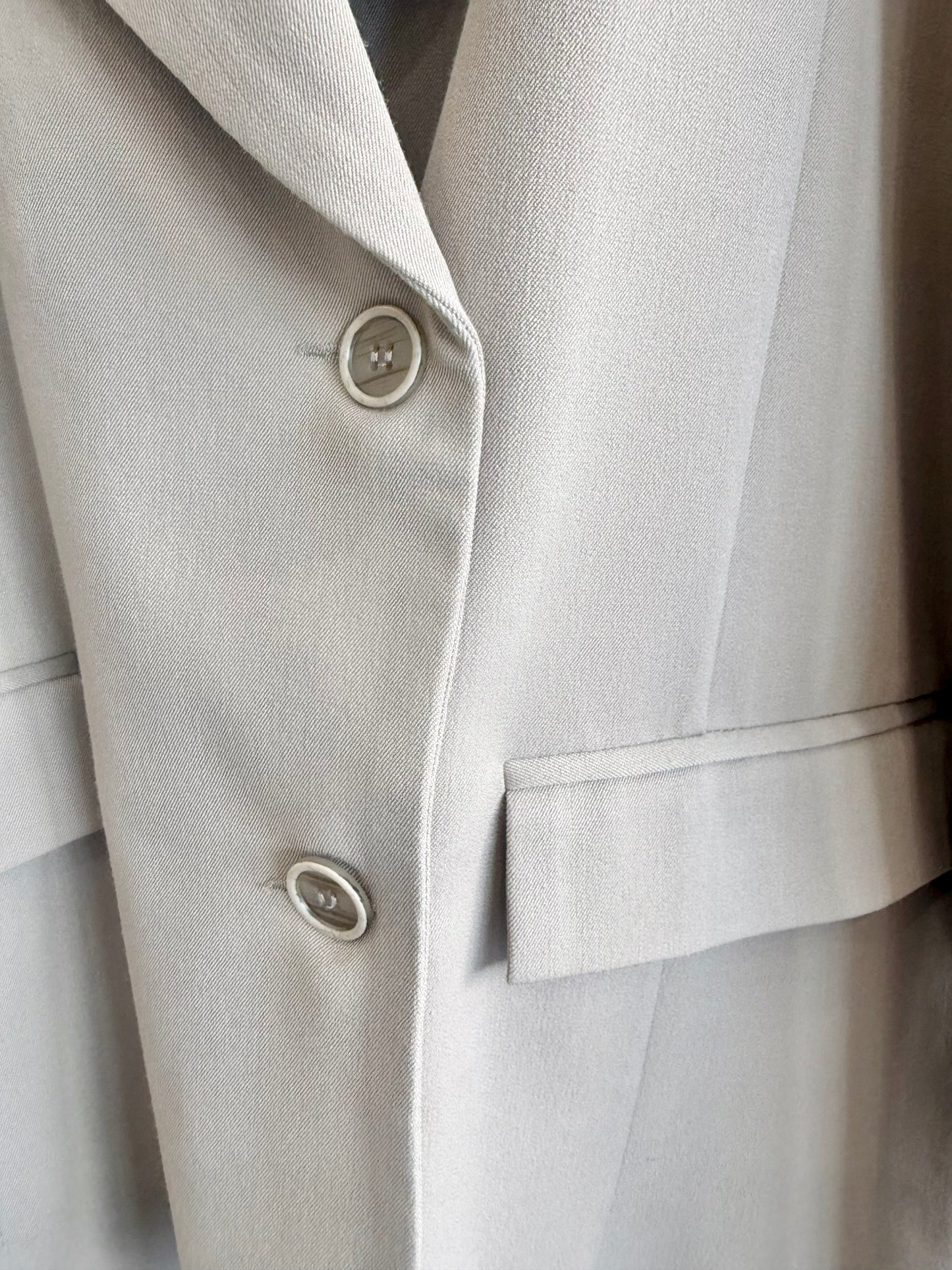 Ena Pelly Single Breasted Blazer in Taupe - Size 14