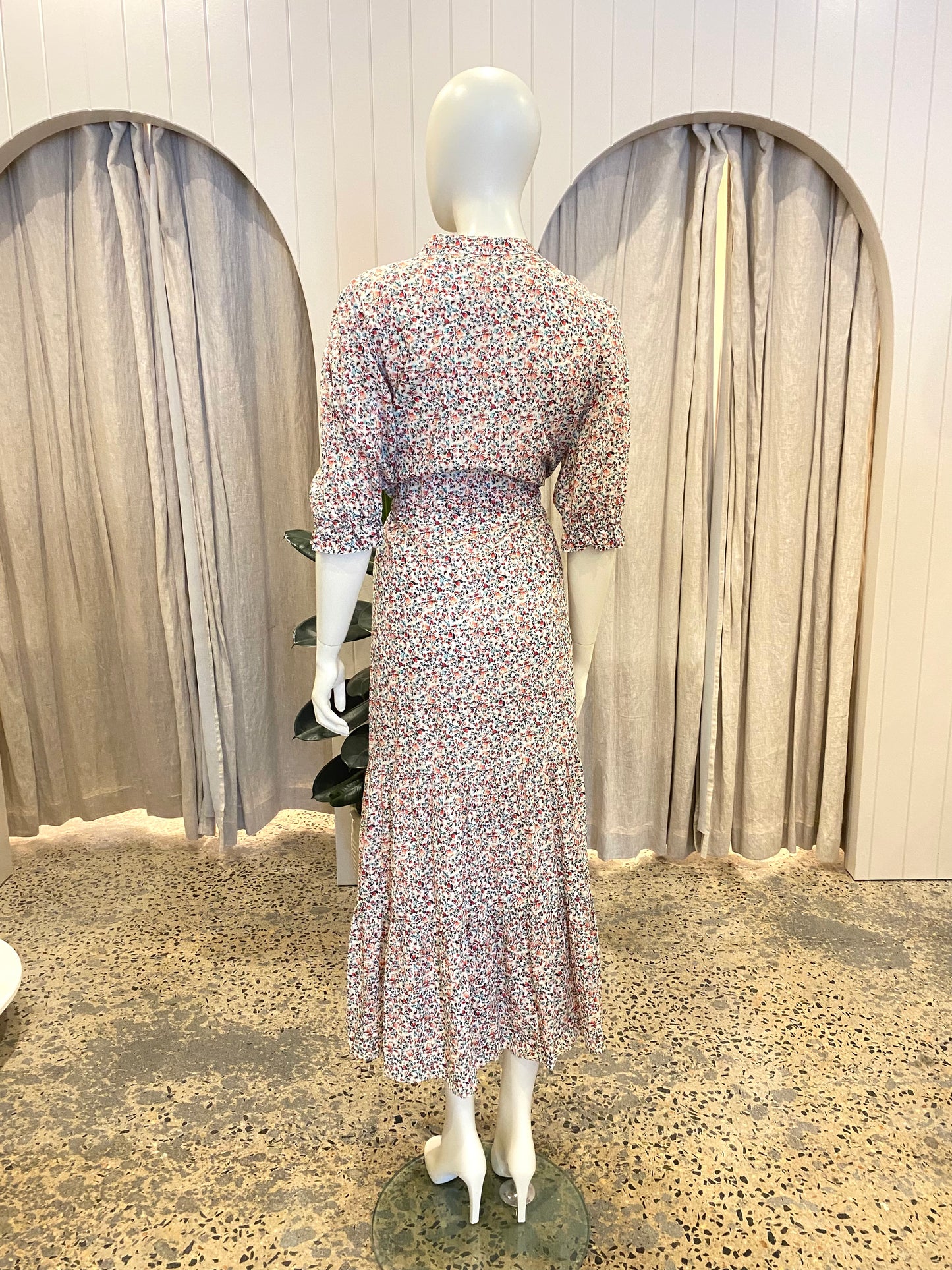 Morrison Floral Print Midi Dress - Size 4