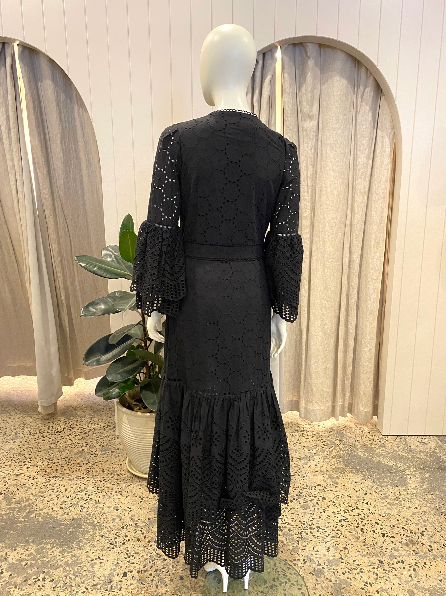 We Are Kindred Black Crochet Maxi Dress - Size 8